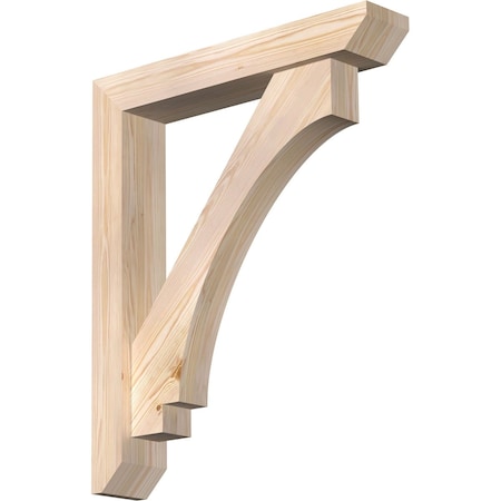 Ekena Millwork Imperial Slat Smooth Bracket w/ Offset Brace, Douglas Fir, 5 1/2"W x 30"D x 36"H BKT0604X30X36IMP06SDF